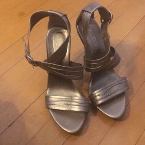 Gold Aldo heels
